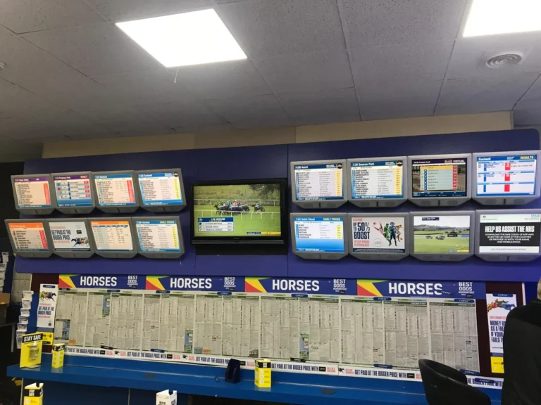 Interior view of a Ladbrokes Coral betting shop.