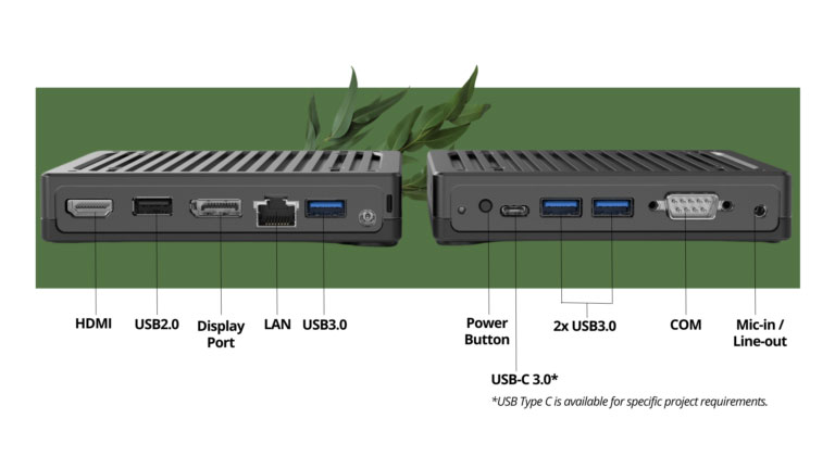 BOXTEC Core 2 industrial Embedded PC connection details.