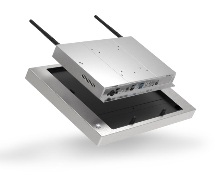 BOXTEC Core 900 Panel PC rear view.