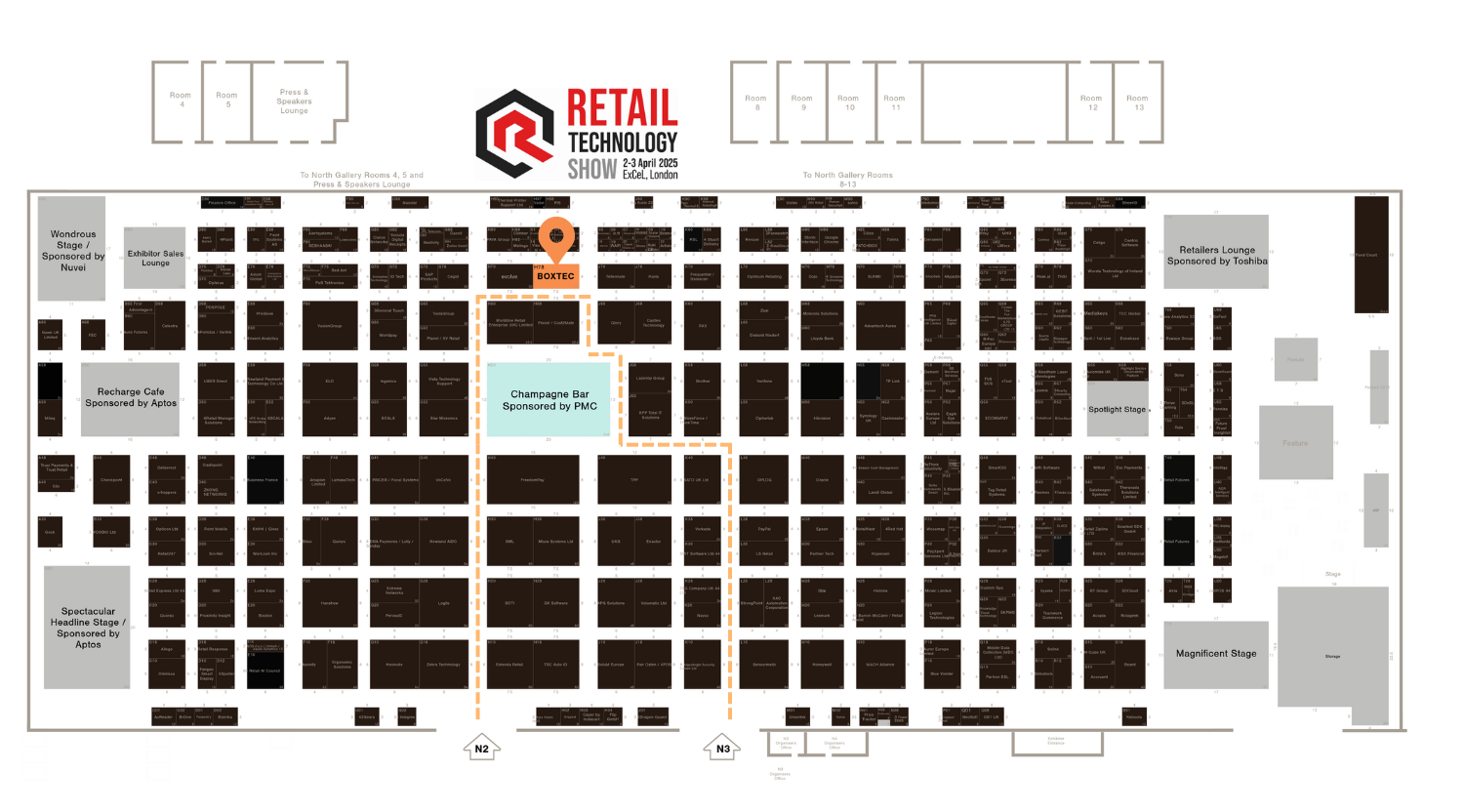 Floor layout for Retail Technology Show.