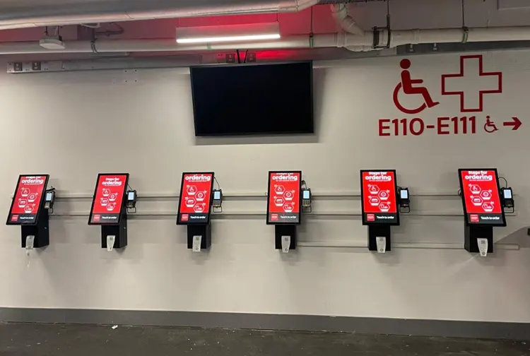 Self-service kiosks for stadiums and arenas.