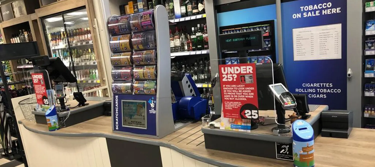POS system installed in a newsagents.