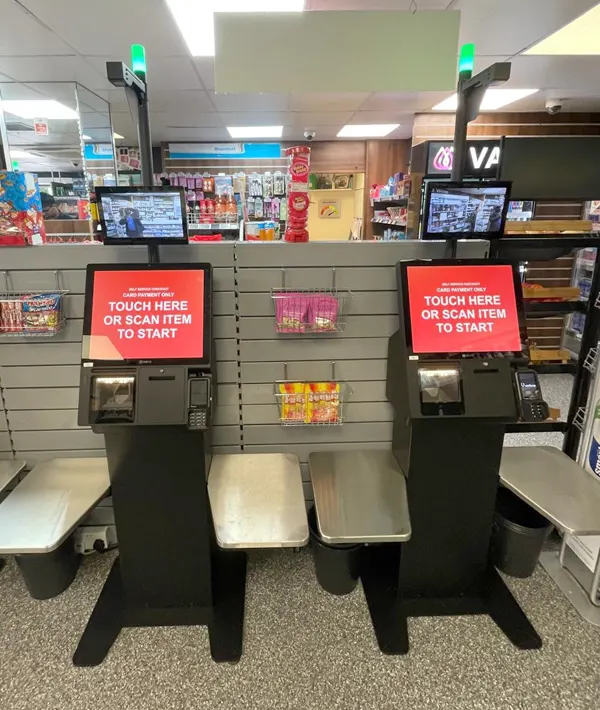 BOXTEC self-checkout kiosks at Brunel University